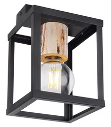 Candellux plafon Retro E27 czarno/drewniany 31-00774