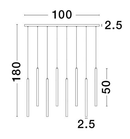 Luces Exclusivas lampa wisząca LED Torreon 21W 1581lm 3000K IP20 czarna LE43239