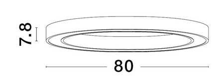 Luces Exclusivas lampa sufitowa LED Milpa ściemnialna Ø 80 cm 50W 2968lm 3000K IP20 biała LE43290