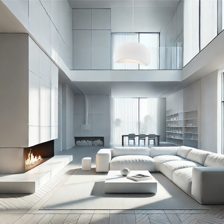 Luces Exclusivas lampa wisząca LED Palinza E27 1x12W IP20 wys. klosza 35 cm biała LE45316