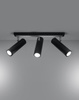 Sollux plafon (reflektorki) Direzione 3 GU10 czarny SL.0501