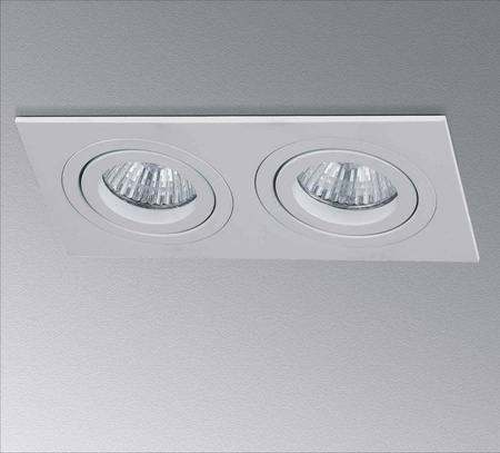 Orlicki Design oprawa sufitowa Fasto II Bianco 2xGU10 biała wpuszczana OR83453