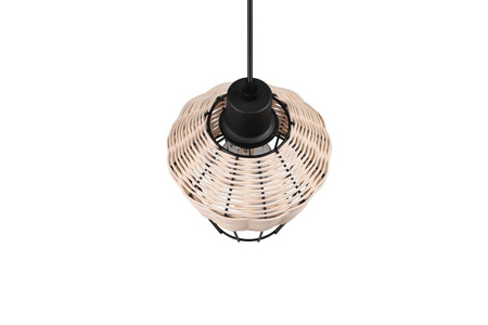 RL lampa wisząca Borka E27 czarno/naturalna R31261036