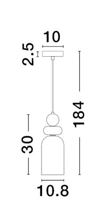 Luces Exclusivas lampa wisząca LED Balam Ø 10 cm E14 1x5W IP20 złota/wielokolorowa LE43398