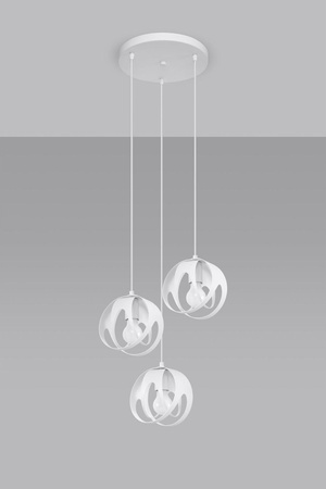 Sollux lampa wisząca Tulos 3P 3xE27 biała SL.1084