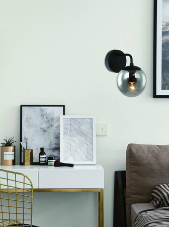 Orlicki Design kinkiet Bao Parette Nero Fume E27 czarny OR81411