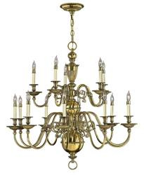 Elstead żyrandol / lampa wisząca Cambridge 15xE14 mosiężna HK-CAMBRIDGE15
