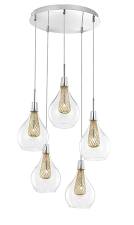 Luces Exclusivas lampa wisząca Zarza 5xG9 złota LE41846