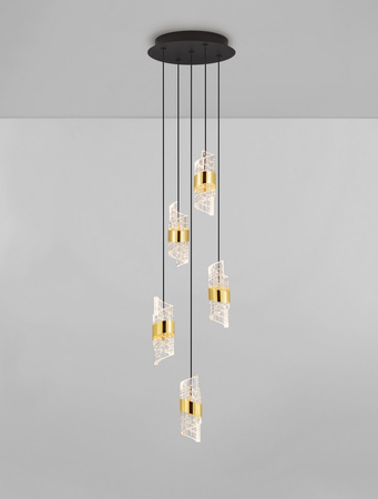 Luces Exclusivas lampa wisząca LED Paita Ø 30 cm 41W 3355lm 3000K IP20 czarno/złota LE44351