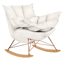 King Home Fotel bujany SWING VELVET beżowy KH1301100127