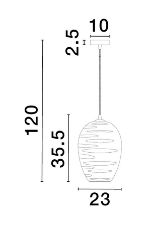 Luces Exclusivas lampa wisząca LED Bambu Ø 23 cm E27 1x12W IP20 czarna LE43419