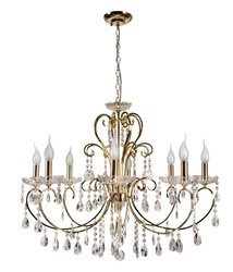 Candellux żyrandol / lampa wisząca Aurora 8xE14 złota 38-98644