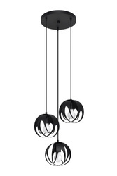 Sollux lampa wisząca Tulos 3P 3xE27 czarna SL.1088