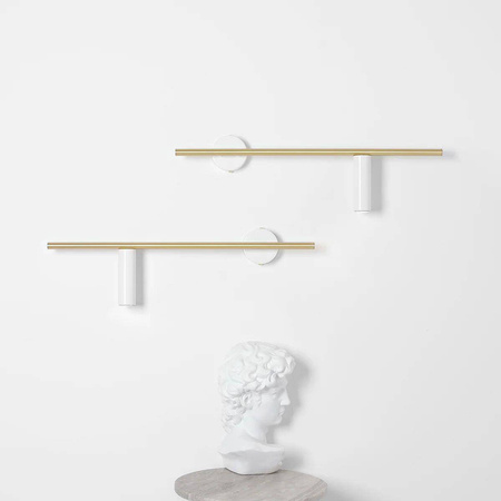 Aldex kinkiet (prawy) Trevo GU10 biało/mosiężny 1097C40_2