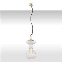 Argon lampa wisząca Bilbao E27 mosiężna 4204