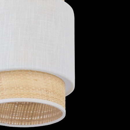 TK Lighting lampa wisząca Boho E27 biało/naturalna 5652