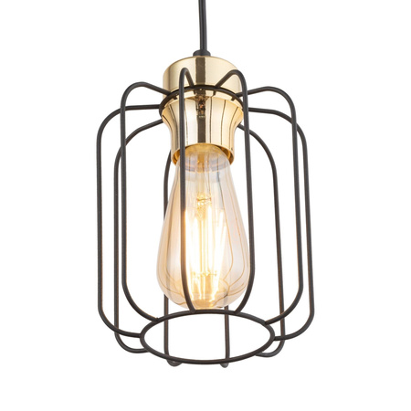 TK Lighting lampa wisząca Galaxy E27 czarno/złota 4714