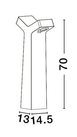 Luces Exclusivas lampa stojąca zewnętrzna LED Acahual 2x5W 850lm 3000K IP65 wys. 70 cm szara LE73575