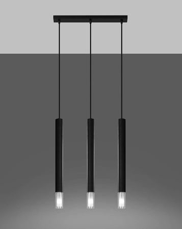 Sollux lampa wisząca Wezyr 3 3xG9 czarna SL.0962