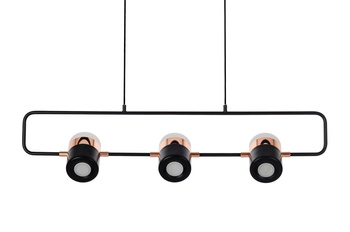 King Home Lampa wisząca BLINK 3 czarna - LED, metal XCP7598-3 BLACK