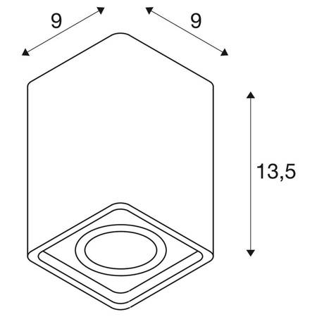 SLV plafon techniczny Plastra CL-1 GU10 biały 148004