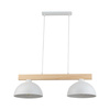 TK Lighting lampa wisząca Oslo 2xE27 biało/drewniana 4713