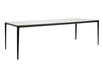 King Home Stół SLIM 240x100 biały, czarny -         ceramiczny marmur, aluminium KH1501100239