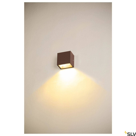 SLV kinkiet zewnętrzny LED Sitra S 6,2W 620lm 3000/4000K 105° rdzawy IP44 1005150