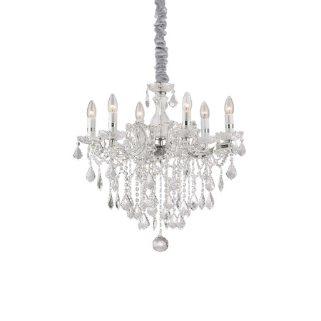 Ideal Lux lampa wisząca Florian 6xE14 chrom 035628