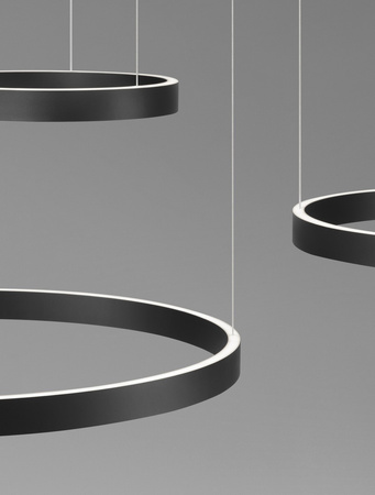 Luces Exclusivas lampa wisząca LED Bari ściemnialna Ø 40-60-80 cm 180W 8891lm 3000K IP20 czarna LE44317