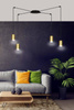Emibig lampa wisząca Traker 4 4xGU10 czarno/złota 526/4