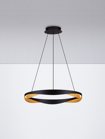 Luces Exclusivas lampa wisząca LED Patapo ściemnialna Ø 65 cm 53W 1751lm 3000K IP20 czarno/złota LE44460