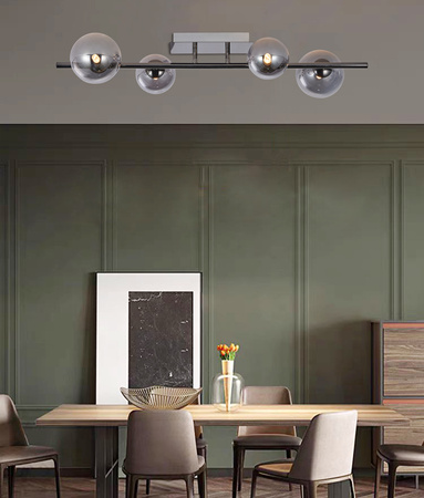 Aviano Lighting lampa sufitowa LED Sevilla G9 4x3W 1340lm 3000K żarówki w zestawie czarny chrom 9214-0410