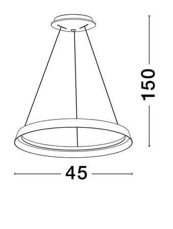 Luces Exclusivas lampa wisząca LED Batallas ściemnialna Ø 45 cm 52W 3717lm 2700-4000K IP20 brązowa LE44788