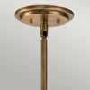Quintiesse lampa wisząca Somerset E27 mosiężna QN-SOMERSET-P-C-HB
