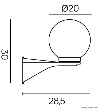 Su-ma kinkiet zewnętrzny Kule E27 czarny IP43 K 3012/1/KD 200