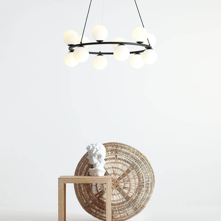 Aldex żyrandol / lampa wisząca Krone 12 12xE14 czarna 1085R1