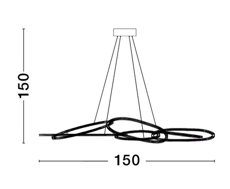 Luces Exclusivas lampa wisząca LED Bano 158W 11060lm 3000K IP20 złota LE43480
