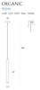 Maxlight lampa wisząca LED Organic I 1W 60lm 3000K złota P0204