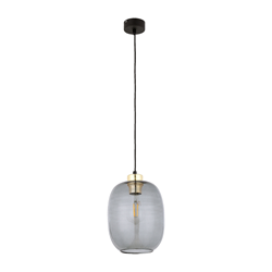 TK Lighting lampa wisząca Delta E27 czarno/złota 4839