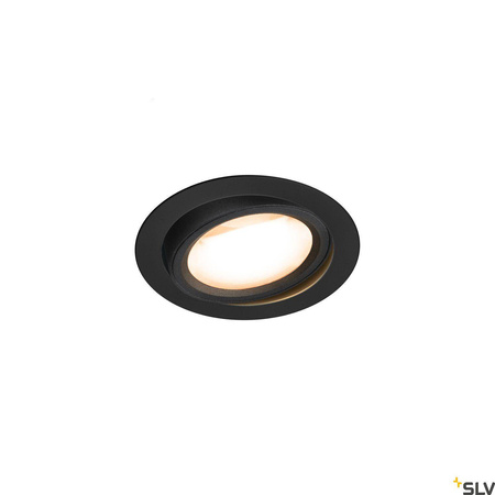 SLV oprawa sufitowa LED Oculus 11W 780lm 2000/3000K 100° ściemnialna czarna Ø12cm (wpuszczana) 1004668