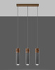 Sollux lampa wisząca Zane 3 3xGU10 szaro/drewniana SL.0967