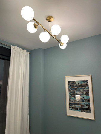 Light Prestige plafon Dorado 8xE14 biało/złota LP-002/8P