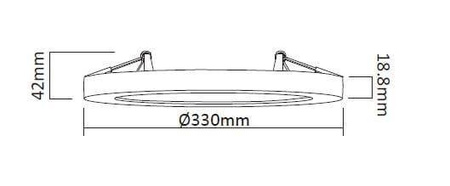Light Prestige plafon LED York 24W 2000lm 4000K Ø33cm czarny LP-330/1C 4BK