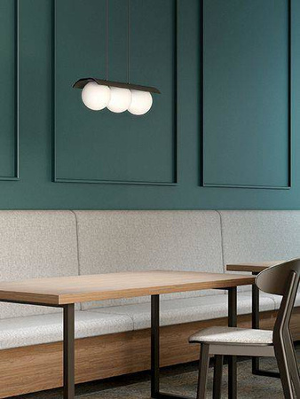 AQForm lampa wisząca LED Modern Ball 3x(8W 750lm 4000K) 24W 2250lm czarna 59779-L940-D0-DA-12