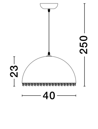 Luces Exclusivas lampa wisząca LED Mizque Ø 40 cm E27 1x12W IP20 biała LE44748