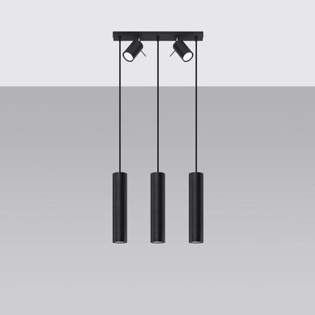 Sollux lampa wisząca Ring 5xGU10 czarna SL.1099
