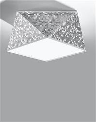 Sollux plafon Hexa 25 E27 srebrny SL.0688