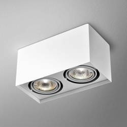 AQForm plafon techniczny Squares 2xGU10 Phase-Control biały stkurktura 45812-0000-U8-PH-13