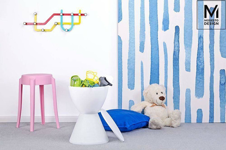 Modesto Design stołek Tamburo biały polipropylen PP612.WHITE